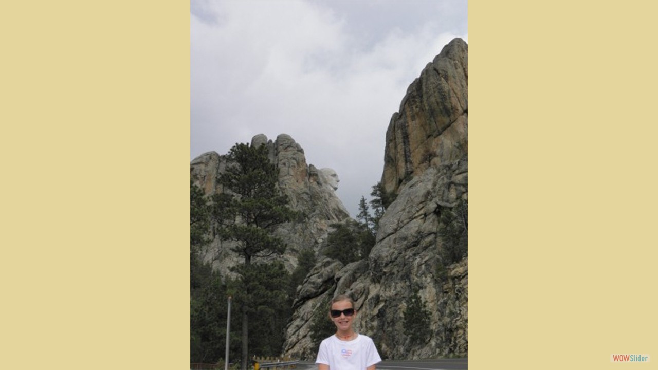 Washington figure in background