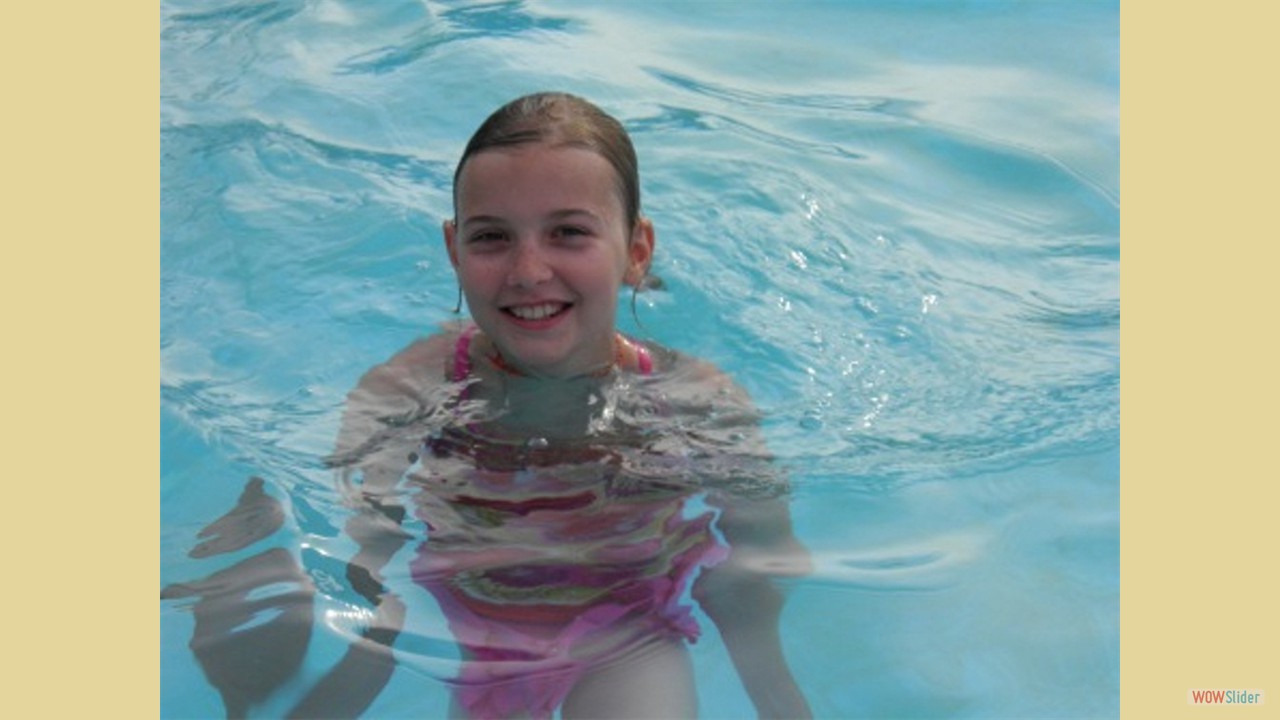 Relaxing in the pool