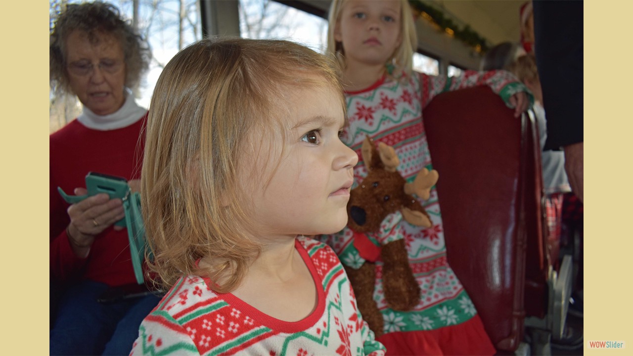 Adeline on the Polar Express