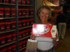 Kathy with here favorite - world's largest KitKat