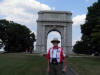 Bob at Valley Forge in front of commenertive arch