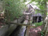 The old mill (still in use) from the mill race. 
